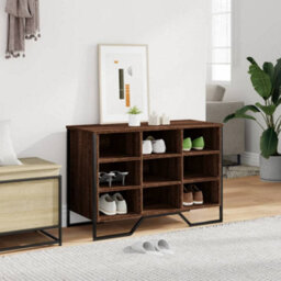 Berkfield Shoe Cabinet Brown Oak 90X38X61.5 Cm Engineered Wood - thumbnail 3