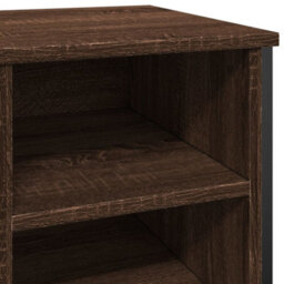Berkfield Shoe Cabinet Brown Oak 90X38X61.5 Cm Engineered Wood - thumbnail 7