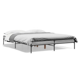 Berkfield Bed Frame Without Mattress Grey Sonoma 140X200 Cm - thumbnail 2