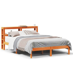 Berkfield Bed Frame With Headboard Without Mattress Wax Brown 120X200 Cm - thumbnail 2