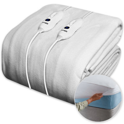 Dreamcatcher Superking Size Electric Blanket Dual Control Heated Fitted Underblanket 203 X 182Cm 3 Heat Settings, Machine Washable - image 1
