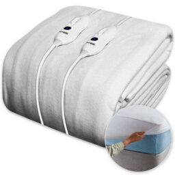 Dreamcatcher Superking Size Electric Blanket Dual Control Heated Fitted Underblanket 203 X 182Cm 3 Heat Settings, Machine Washable
