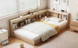 Btm 3Ft Single Storage Bed 90X190Cm White Oak Mdf And Plywood Bed Frame For Adults And Teens With Drawers - thumbnail 8