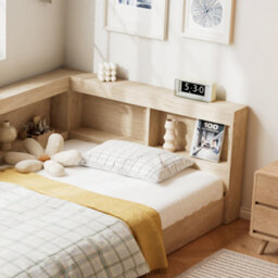 Btm 3Ft Single Storage Bed 90X190Cm White Oak Mdf And Plywood Bed Frame For Adults And Teens With Drawers - thumbnail 3