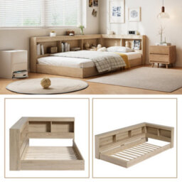 Btm 3Ft Single Storage Bed 90X190Cm White Oak Mdf And Plywood Bed Frame For Adults And Teens With Drawers - thumbnail 7