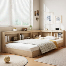 Btm 3Ft Single Storage Bed 90X190Cm White Oak Mdf And Plywood Bed Frame For Adults And Teens With Drawers