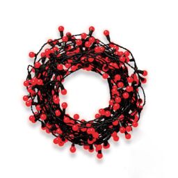 240 Red Berry Led String Lights With Timer Function Green Cable - thumbnail 7