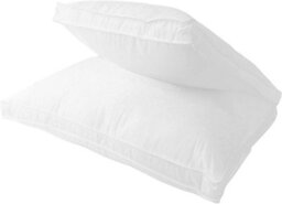 Lancashire Textiles 300 Thread Count Jacquard Cotton And Silk Blend Filling Box Pillow For Medium Support - Pillow Pair - thumbnail 5