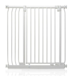 Safetots Extra Tall Elite Safety Gate, 89Cm - 98Cm, Matt White, Extra Tall 96.8Cm In Height, Pressure Fit Stair Gate - thumbnail 1