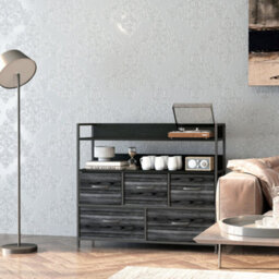 Homcom Bedroom Chest Of Drawers 5 Drawer Dresser W/ Shelves, Black - thumbnail 9
