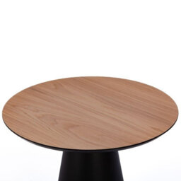 Oak Veneer Coffee Table With Black Metal Leg Cone 630 Oak Top - thumbnail 4