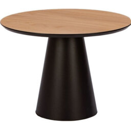 Oak Veneer Coffee Table With Black Metal Leg Cone 630 Oak Top - thumbnail 3