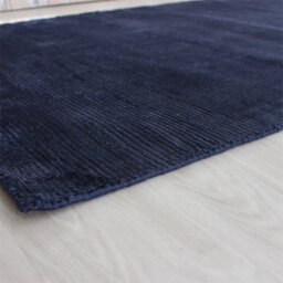 Plain Navy Modern Handmade Rug For Dining Room Bedroom & Living Room-100Cm X 150Cm - thumbnail 5
