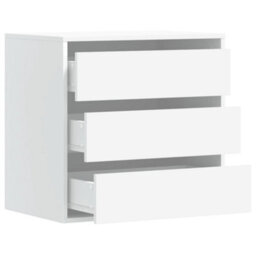 Berkfield Corner Chest Of Drawers White 60X41X58 Cm Engineered Wood - thumbnail 5