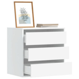 Berkfield Corner Chest Of Drawers White 60X41X58 Cm Engineered Wood