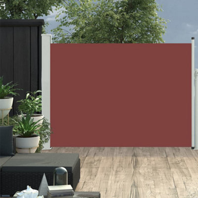 Berkfield Patio Retractable Side Awning 120X500 Cm Brown - image 1