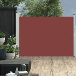 Berkfield Patio Retractable Side Awning 120X500 Cm Brown - thumbnail 1