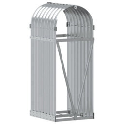 Walplus Log Holder Silver 40X45X100 Cm Galvanised Steel - thumbnail 6