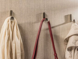 B2C Coat Hat Hooks Twin Robe Door Dress Bathroom Towel Bag Wall Hanger Black Matt Arco - thumbnail 2