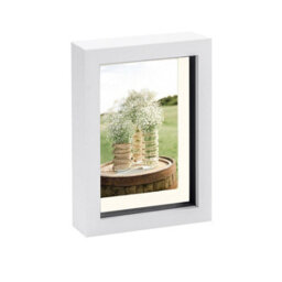 "Nicola Spring 5 X 7"" Photo Frame - White/ivory Mount - 3D Photo Frame Picture Frame Box Portrait Display Case (20 X 15Cm)" - thumbnail 1