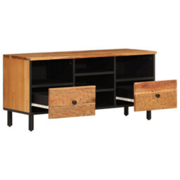 Berkfield Durable Tv Cabinet 100X33X46 Cm Solid Wood Acacia - thumbnail 4