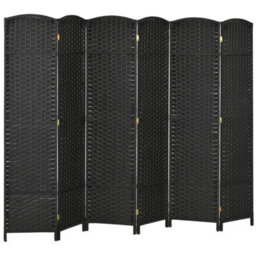 6 Panel Folding Room Divider, Privacy Screen - thumbnail 1