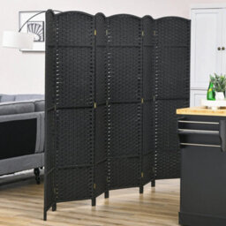 6 Panel Folding Room Divider, Privacy Screen - thumbnail 5