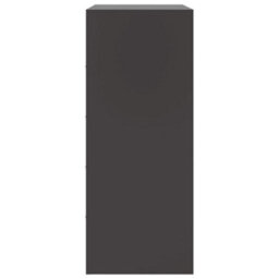 Berkfield Highboard Black 67X39X95 Cm Steel - thumbnail 8