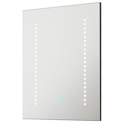 390 X 500mm Ip44 Led Bathroom Mirror With Demister And Shaver Socket - Adjustable White Light - image 1