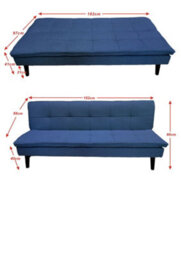 DS Living The Fermo 2 Seater Sofa Bed In Grey, Silver Or Navy - thumbnail 9