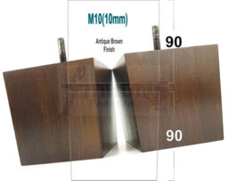 L&F 4X Solid Wooden Feet Replacement Furniture Legs 90mm Height Sofas Chairs Stools M10 Tsp2037 Antique Brown - thumbnail 1