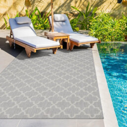 Homeart Outdoor Rugs Easy Cleaning Area Rugs For Balcony,garden,picnic,uv Weather Resistant  Grey Cream, 120 X 170 Cm - thumbnail 2