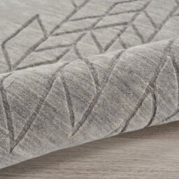 Grey Geometric Modern Wool Rug For Living Room Bedroom & Dining Room-297Cm X 419Cm - thumbnail 9
