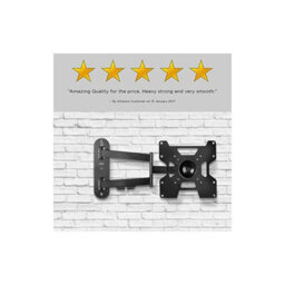 "Duronic Tvb1135 Full Range Tv Bracket, Swivel And Tilt Wall Mount With Vesa 600X400 For Flat Screen Television 23-37""" - thumbnail 7