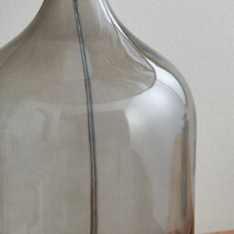 First Choice Lighting Kew - Smokey Tinted Glass Lamp With Natural String Shade - thumbnail 8