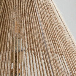 First Choice Lighting Kew - Smokey Tinted Glass Lamp With Natural String Shade - thumbnail 7