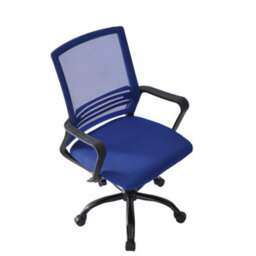 MCC Direct Mesh Back Office Chair On Castor Wheels - Blue - thumbnail 4