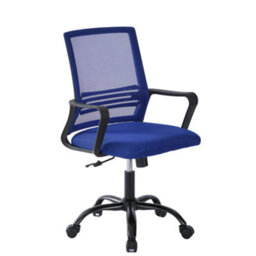 MCC Direct Mesh Back Office Chair On Castor Wheels - Blue - thumbnail 3