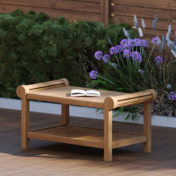 Eterna Deluxe Sir Edwin Lutyens Solid Teak Wood Outdoor Coffee Table - (H) 45Cm X (L) 130Cm - thumbnail 2