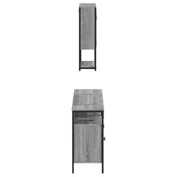 Berkfield 3 Piece Bathroom Furniture Set Grey Sonoma Engineered Wood - thumbnail 7
