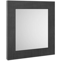 Nuie York Royal Grey 600mm Flat Mirror Olf414 - 800mm H X 600mm W, Mdf Vinyl Woodgrain, 5 Year Guarantee