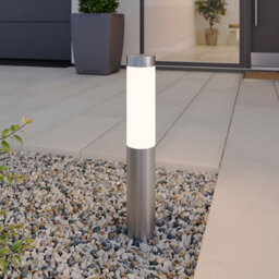 GoodHome Callisto Contemporary Stainless Steel Mains-Powered 1 Lamp Integrated Led Outdoor Post Light (H)480mm - thumbnail 1