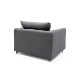 Abakus Direct Darcy Armchair In Dark Grey Linen Fabric - thumbnail 3