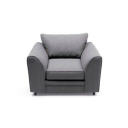 Abakus Direct Darcy Armchair In Dark Grey Linen Fabric - thumbnail 4