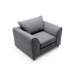 Abakus Direct Darcy Armchair In Dark Grey Linen Fabric - thumbnail 5