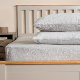 OHS Teddy Fleece Pillowcase Cover Bedding Set 2 X Thermal, 50 X 75Cm - Grey