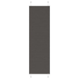 Berkfield Pleated Blind Black 65X200 Cm Fabric Width 64.4 Cm Polyester