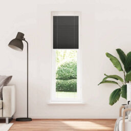 Berkfield Pleated Blind Black 65X200 Cm Fabric Width 64.4 Cm Polyester - thumbnail 2
