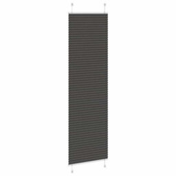 Berkfield Pleated Blind Black 65X200 Cm Fabric Width 64.4 Cm Polyester - thumbnail 4