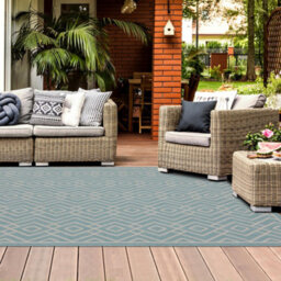 Homeart Outdoor Rugs Easy Cleaning Area Rugs For Balcony,garden,picnic,uv Weather Resistant Aqua Cream, 120 X 170 Cm - thumbnail 3